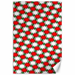 Christmas Star Red Green Canvas 24  X 36  by anzea