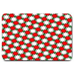 Christmas Star Red Green Large Doormat by anzea