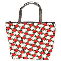 Christmas Star Red Green Bucket Bag by anzea