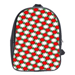 Christmas Star Red Green School Bag (large) by anzea