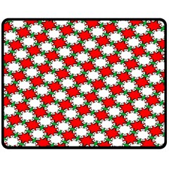 Christmas Star Red Green Fleece Blanket (medium) by anzea