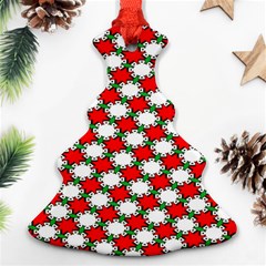 Christmas Star Red Green Christmas Tree Ornament (two Sides)