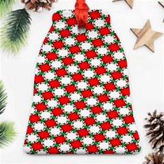 Christmas Star Red Green Bell Ornament (two Sides)