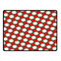 Christmas Star Red Green Two Sides Fleece Blanket (small) by anzea