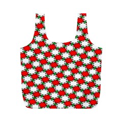 Christmas Star Red Green Full Print Recycle Bag (m) by anzea