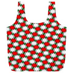 Christmas Star Red Green Full Print Recycle Bag (xl) by anzea