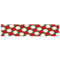 Christmas Star Red Green Small Premium Plush Fleece Scarf