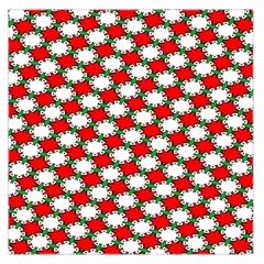 Christmas Star Red Green Square Satin Scarf (36  X 36 ) by anzea