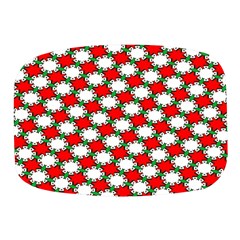 Christmas Star Red Green Mini Square Pill Box