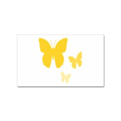 Yellow Butterfly Animals Fly Sticker Rectangular (100 Pack)