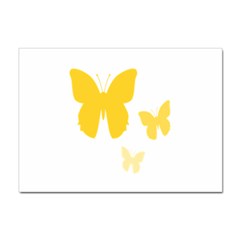 Yellow Butterfly Animals Fly Sticker A4 (10 Pack)