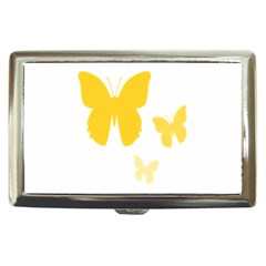 Yellow Butterfly Animals Fly Cigarette Money Case by anzea