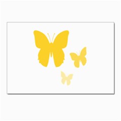 Yellow Butterfly Animals Fly Postcards 5  X 7  (pkg Of 10)