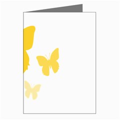 Yellow Butterfly Animals Fly Greeting Cards (pkg Of 8)