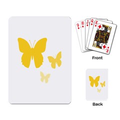 Yellow Butterfly Animals Fly Playing Cards Single Design (rectangle) by anzea