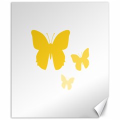 Yellow Butterfly Animals Fly Canvas 8  X 10  by anzea