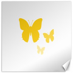 Yellow Butterfly Animals Fly Canvas 20  X 20  by anzea