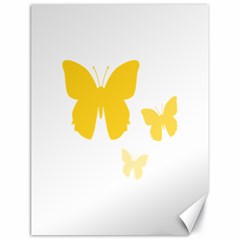 Yellow Butterfly Animals Fly Canvas 18  X 24  by anzea