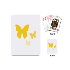 Yellow Butterfly Animals Fly Playing Cards Single Design (mini) by anzea