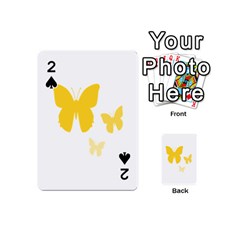 Yellow Butterfly Animals Fly Playing Cards 54 Designs (mini)