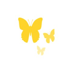 Yellow Butterfly Animals Fly Play Mat (rectangle) by anzea