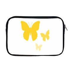 Yellow Butterfly Animals Fly Apple Macbook Pro 17  Zipper Case by anzea