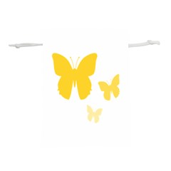 Yellow Butterfly Animals Fly Lightweight Drawstring Pouch (s)