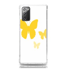 Yellow Butterfly Animals Fly Samsung Galaxy Note 20 Tpu Uv Case by anzea