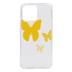 Yellow Butterfly Animals Fly Iphone 14 Pro Max Tpu Uv Print Case by anzea