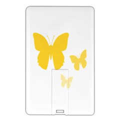 Yellow Butterfly Animals Fly Name Card Style Usb Flash Drive by anzea