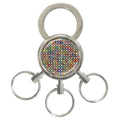 Floral Flowers Decorative 3-ring Key Chain by anzea