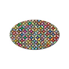 Floral Flowers Decorative Sticker Oval (10 Pack)