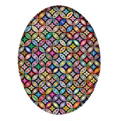 Floral Flowers Decorative Oval Glass Fridge Magnet (4 Pack) by anzea