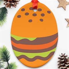 Hamburger Oval Ornament (two Sides)