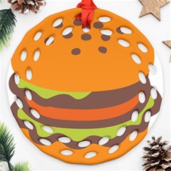 Hamburger Round Filigree Ornament (two Sides)