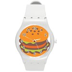 Hamburger Round Plastic Sport Watch (M) Front