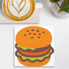 Hamburger Uv Print Square Tile Coaster  by anzea