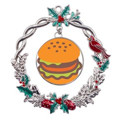 Hamburger Metal X mas Wreath Holly Leaf Ornament by anzea