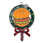 Hamburger Metal X Mas Lollipop with Crystal Ornament Front