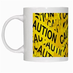 Caution Road Sign Cross Yellow White Mug by anzea