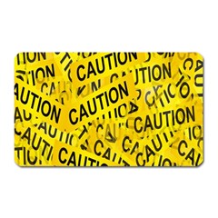 Caution Road Sign Cross Yellow Magnet (rectangular) by anzea