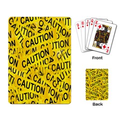 Caution Road Sign Cross Yellow Playing Cards Single Design (rectangle) by anzea