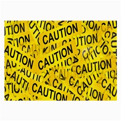 Caution Road Sign Cross Yellow Large Glasses Cloth by anzea