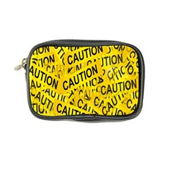 Caution Road Sign Cross Yellow Coin Purse by anzea