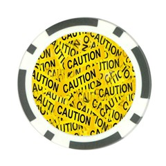 Caution Road Sign Cross Yellow Poker Chip Card Guard (10 Pack) by anzea