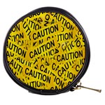 Caution Road Sign Cross Yellow Mini Makeup Bag Front