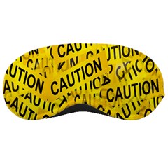 Caution Road Sign Cross Yellow Sleep Mask by anzea