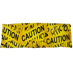 Caution Road Sign Cross Yellow Body Pillow Case Dakimakura (two Sides)