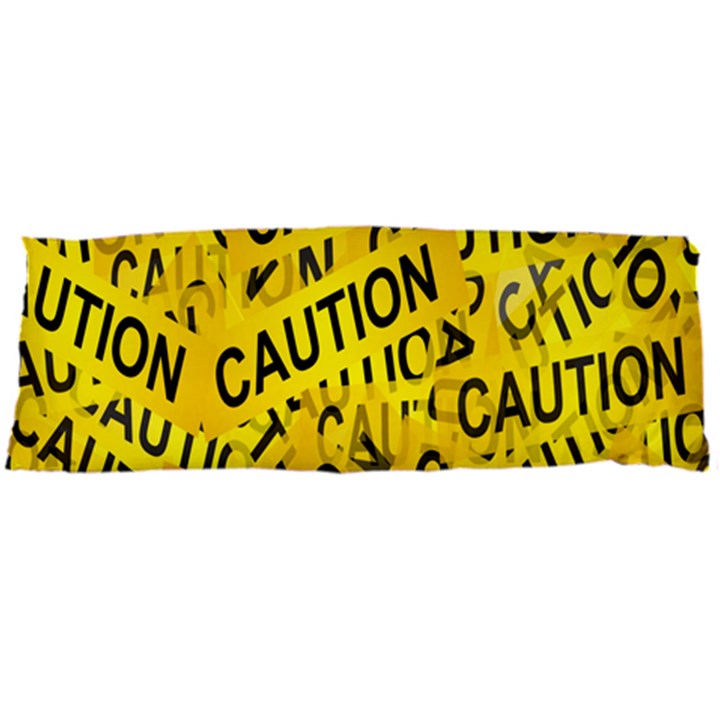 Caution Road Sign Cross Yellow Body Pillow Case Dakimakura (Two Sides)