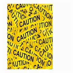 Caution Road Sign Cross Yellow Small Garden Flag (two Sides)